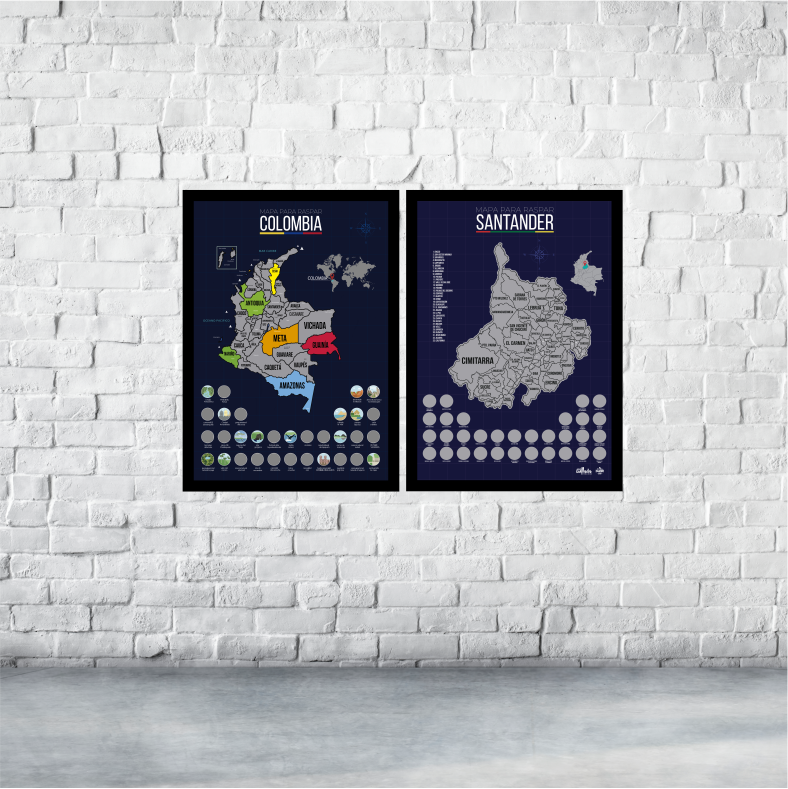 Mapa de Colombia y Santander