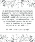 Tarjeta de condolencias