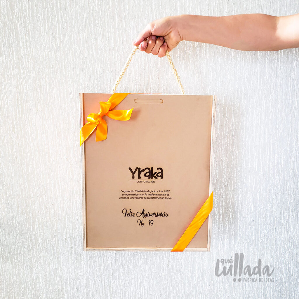 Caja de regalo copas y vino