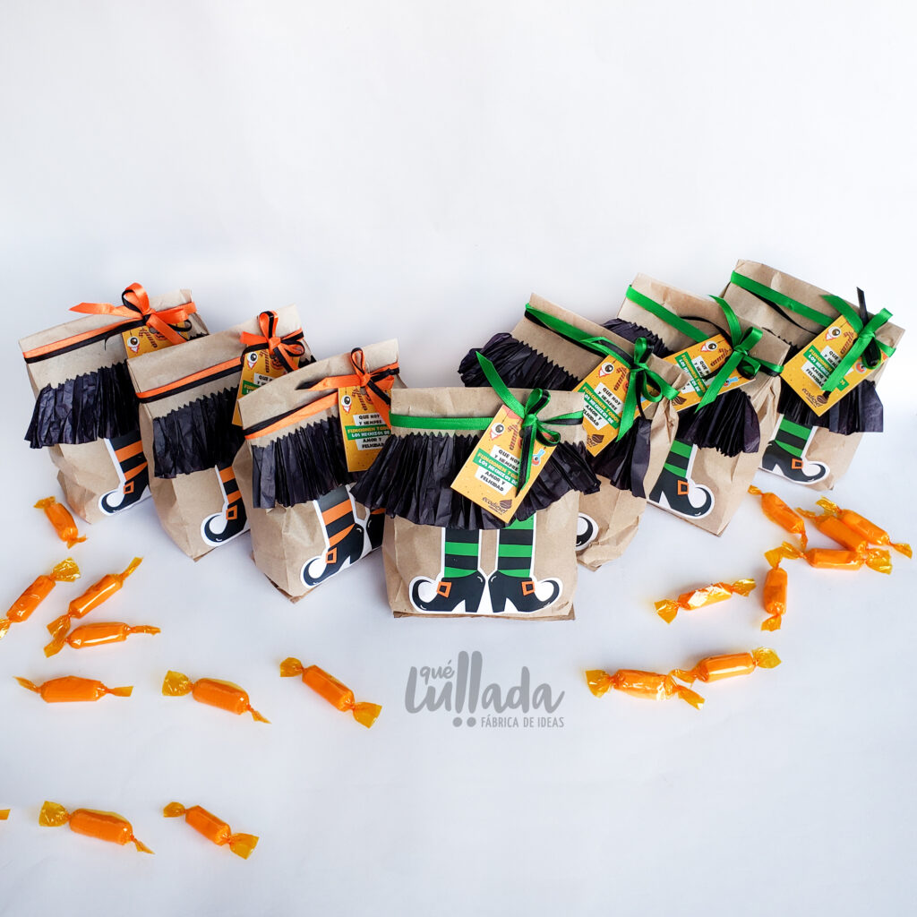Bolsa llena de dulces Halloween