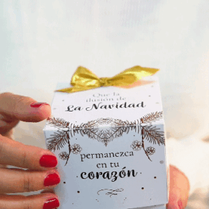 bola navidad pluma caja