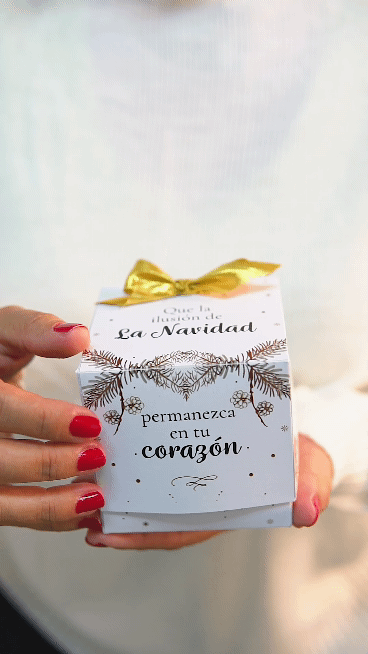 bola navidad pluma caja