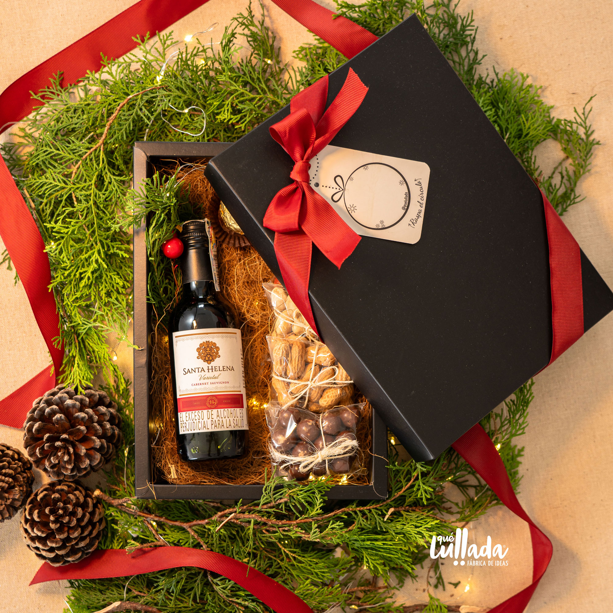 mini-ancheta-vino-y-frutos-secos-caja mini ancheta de vino navidad